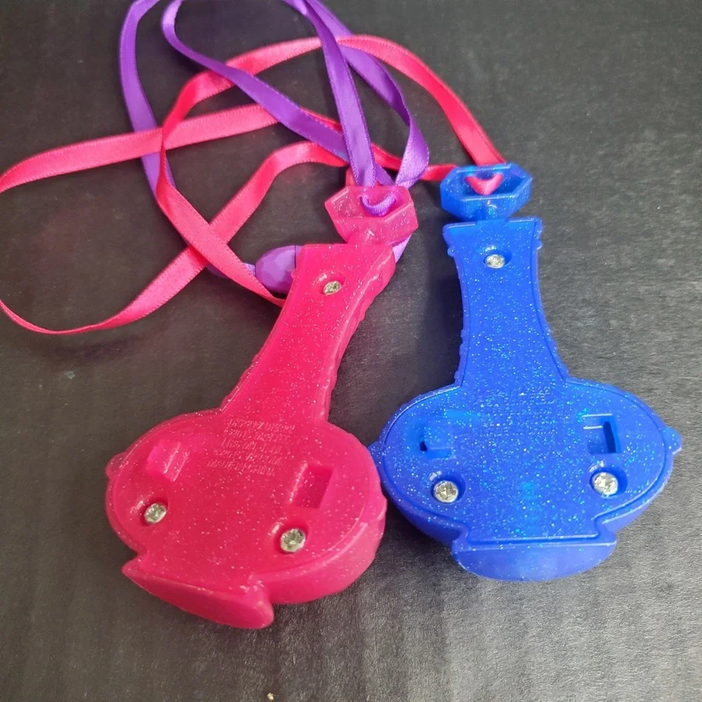 Pink / Blue 2pc Genie Bottle Best Friends Necklace Set Costume Cosplay